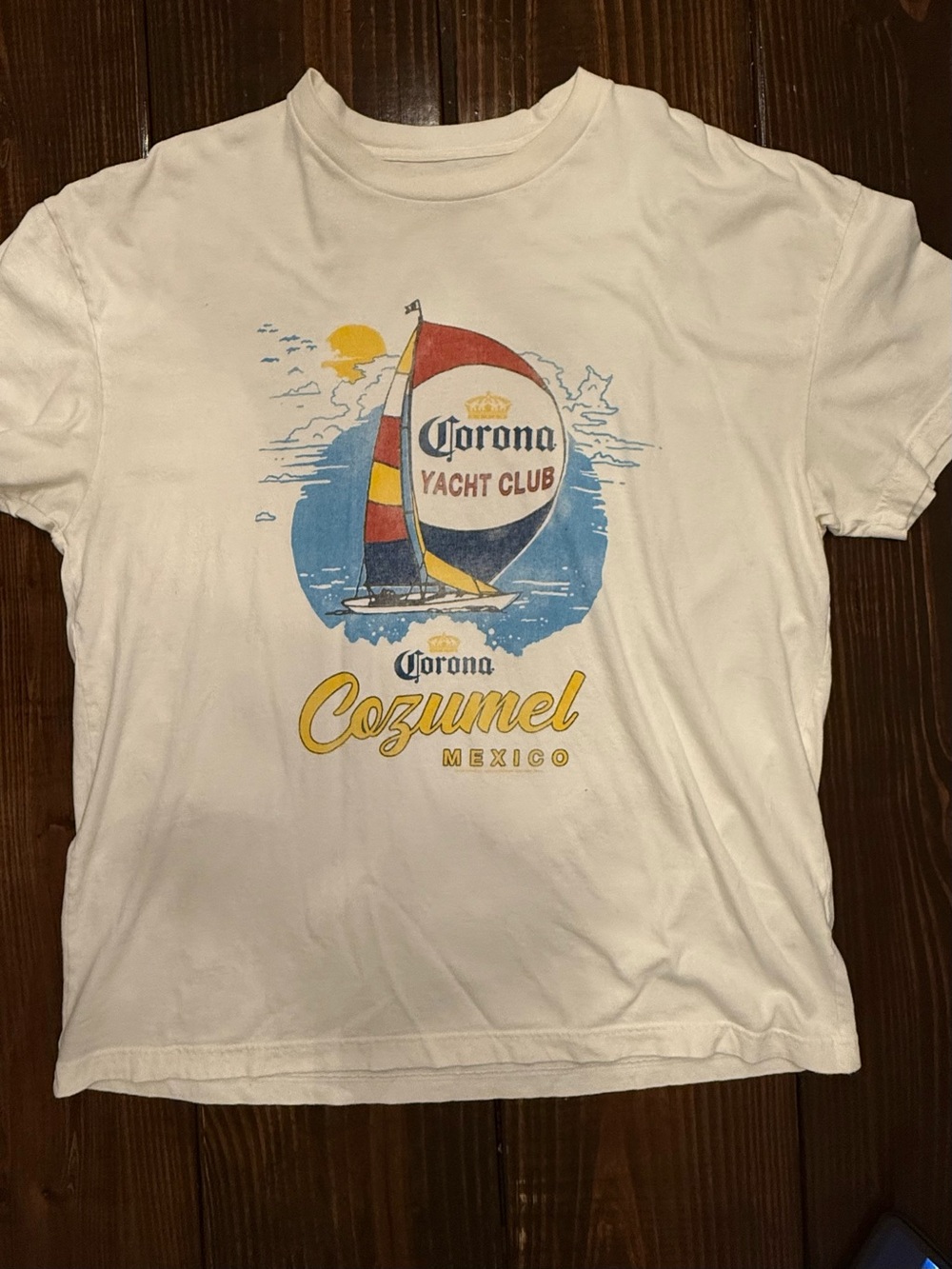Abercrombie & Fitch White Corona Cozumel Yacht Club Graphic Tee